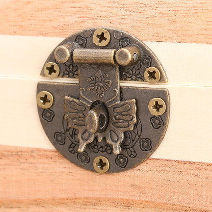 Wooden Treasure Box Piggy Bank With Lock Safety Storage Box Home Storage Storage Wooden Box