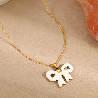Bowknot Color Necklace Sweet Accessory
