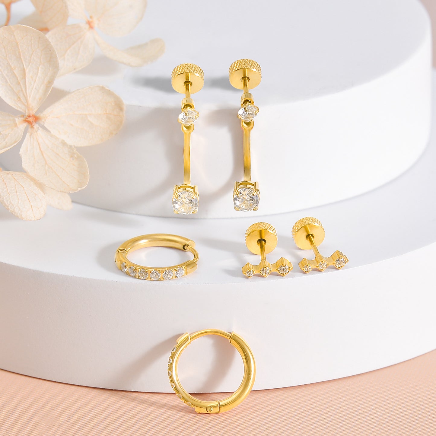 Stainless Steel Ring-shaped Titanium Steel Earrings