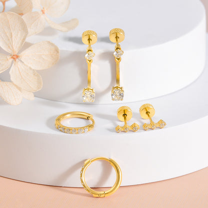 Stainless Steel Ring-shaped Titanium Steel Earrings