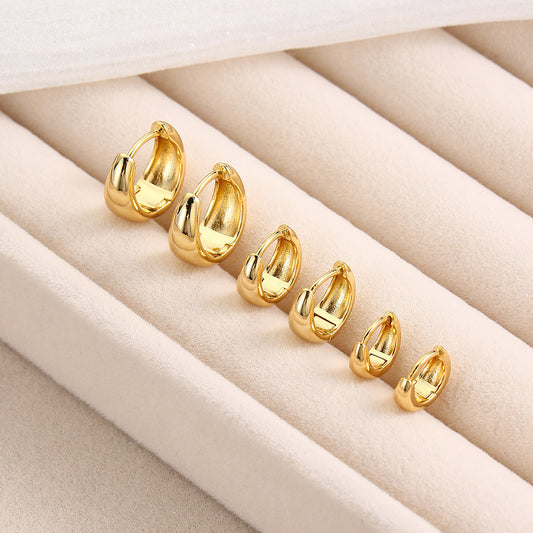 Drop-shaped Copper Earrings More Sizes Set